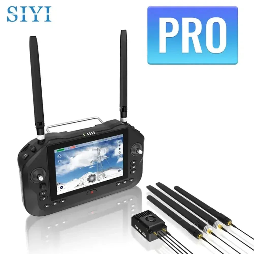 SIYI UniRC 7/7 Pro Dual-Frequency Handheld Ground Station w/ 7-inch 1080P Touchscreen Display | 40KM Range – Smart Controller fo - KOZIET