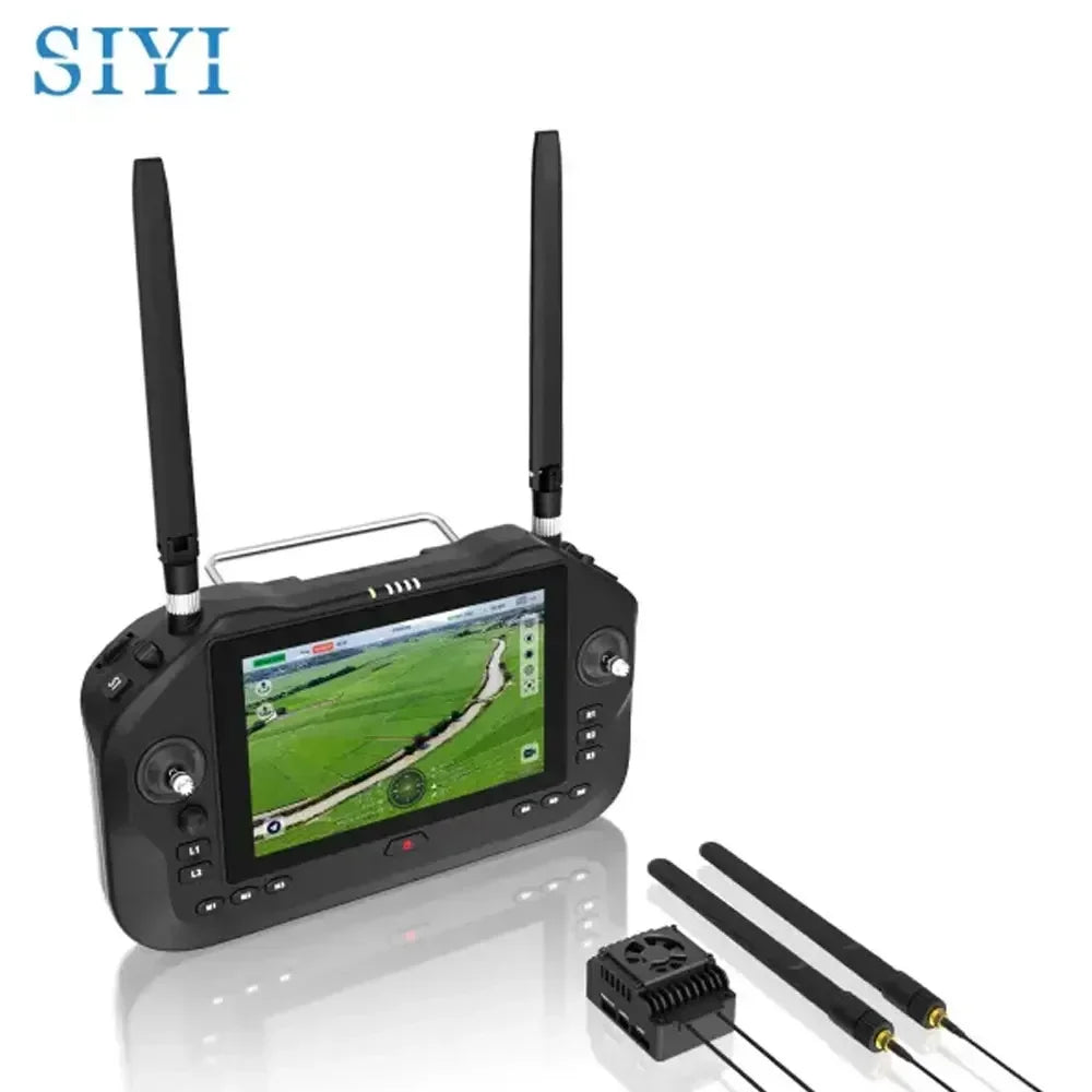 SIYI UniRC 7/7 Pro Dual-Frequency Handheld Ground Station w/ 7-inch 1080P Touchscreen Display | 40KM Range – Smart Controller fo - KOZIET
