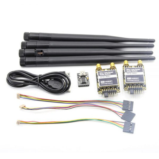 RFD900X 900MHz Ultra Long Range up to 40KM Radio Data Modem with Antenna for APM PIX Flight Controller - KOZIET