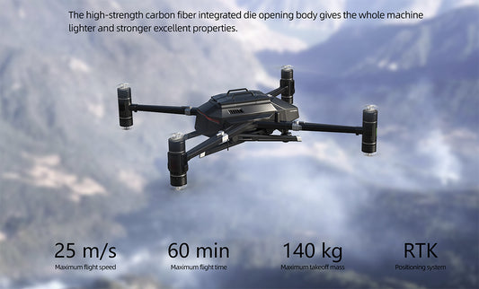 Hercules FDT100 heavy lift drone with max 70kg payload - KOZIET